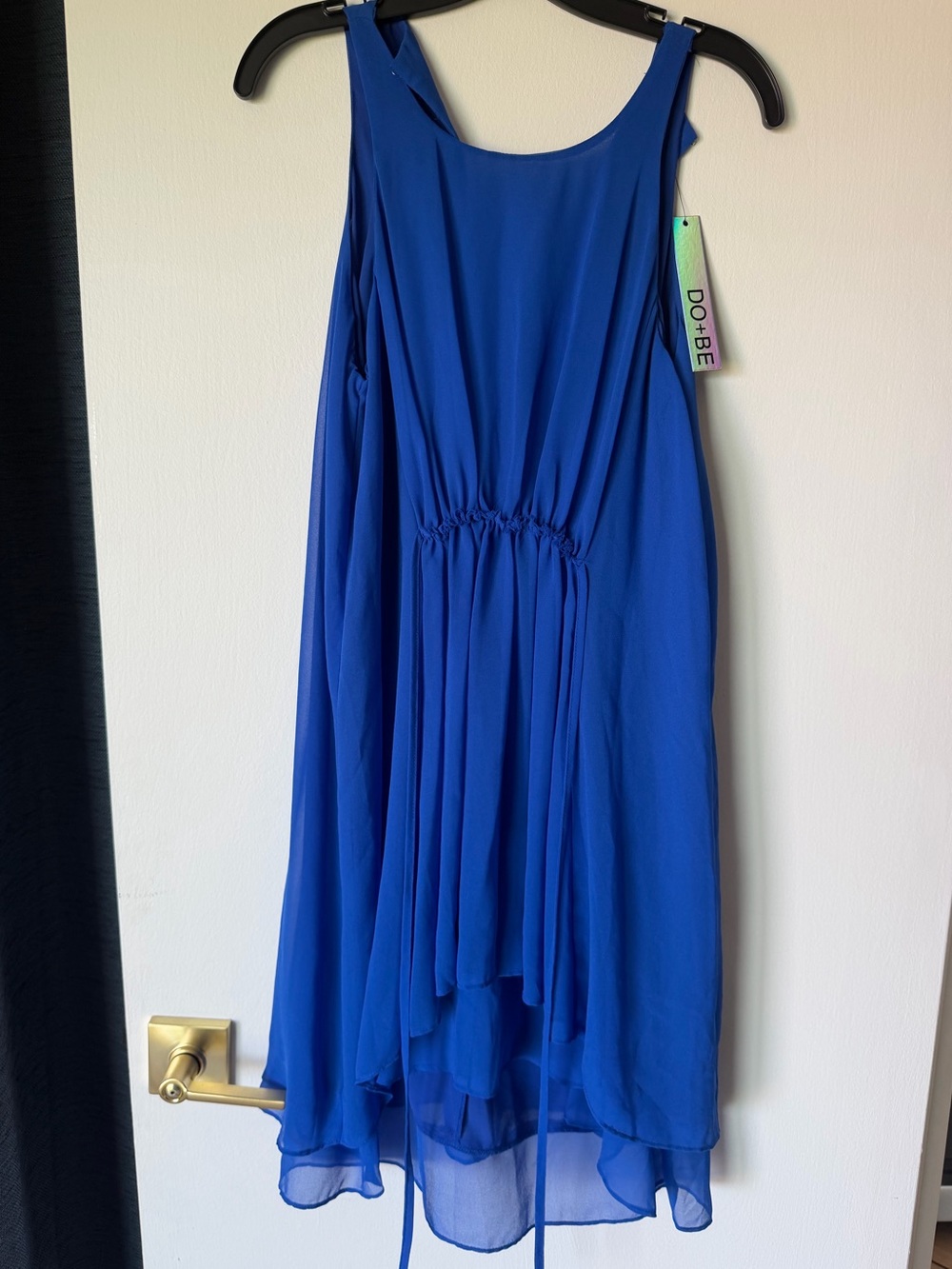DO+BE Royal Blue Gathered Waist Mini Dress